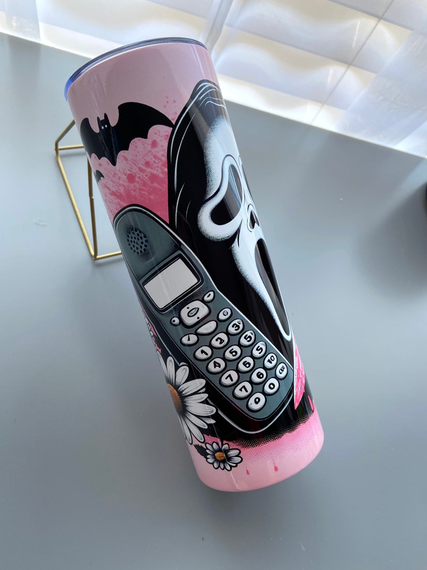 Ghostface Glam Horror Tumbler – 20oz Stainless Steel