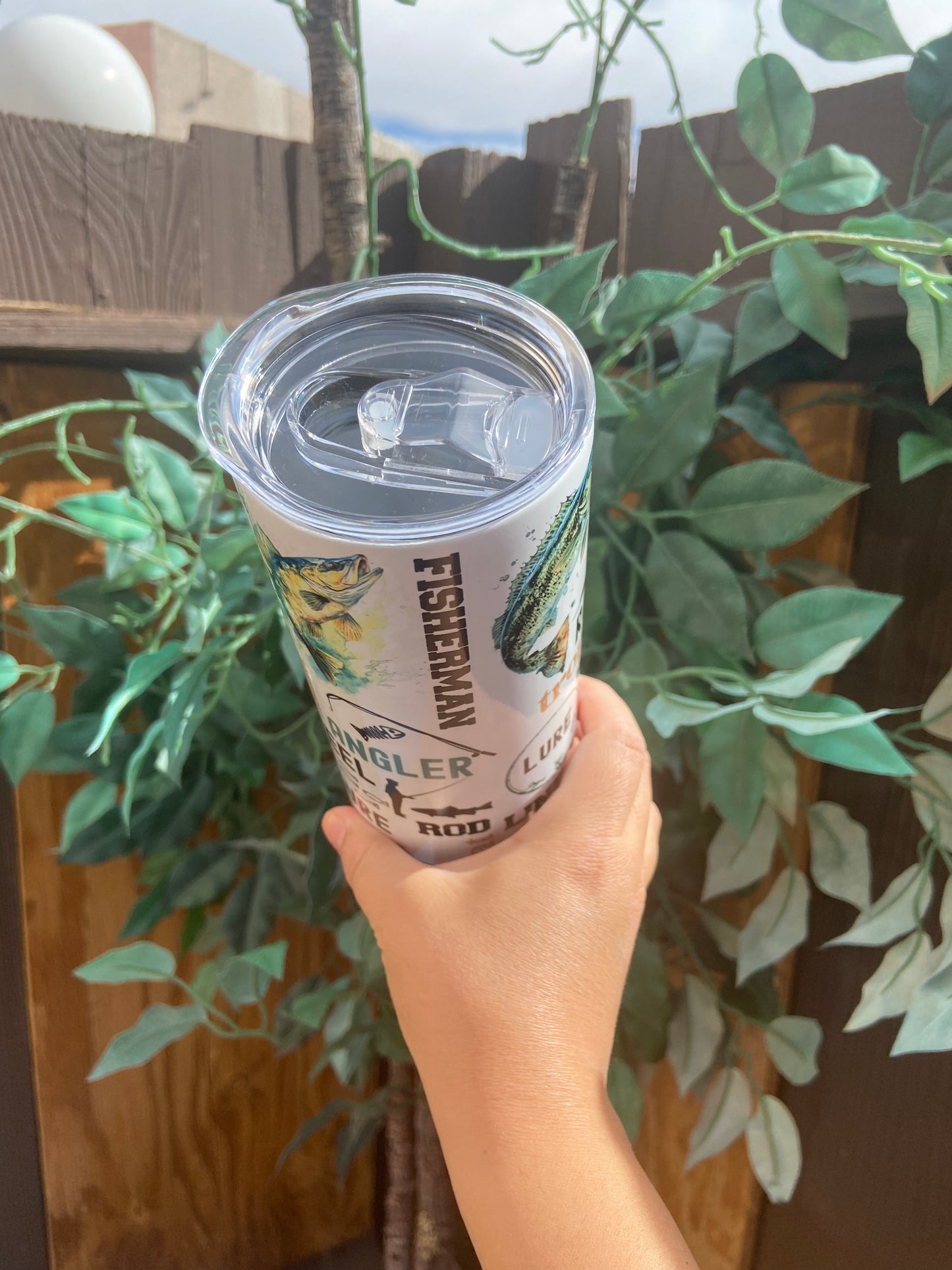 20 Oz Skinny Tumbler | Fisherman 20oz Tumbler | Alicee Creations
