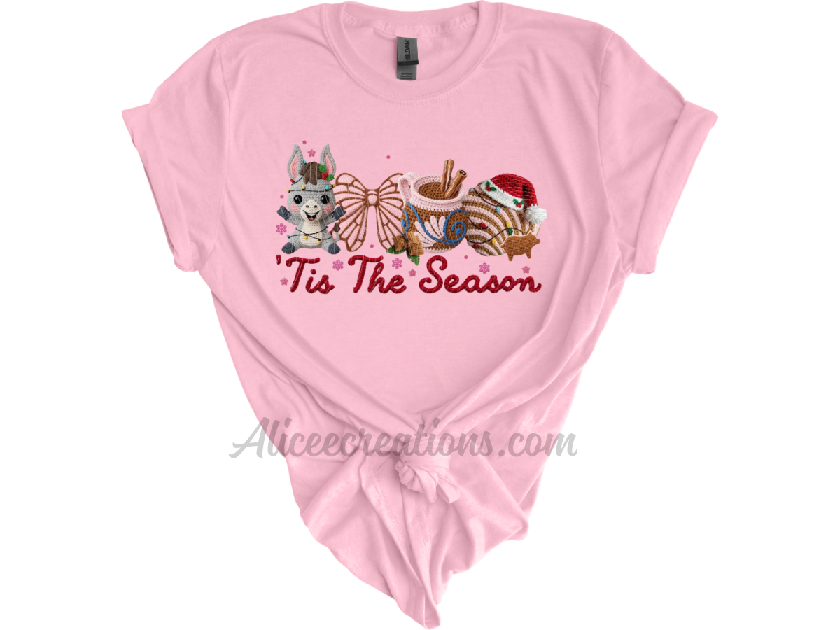 Yarn Crochet Tis The Season Mexican Christmas tee shirt
