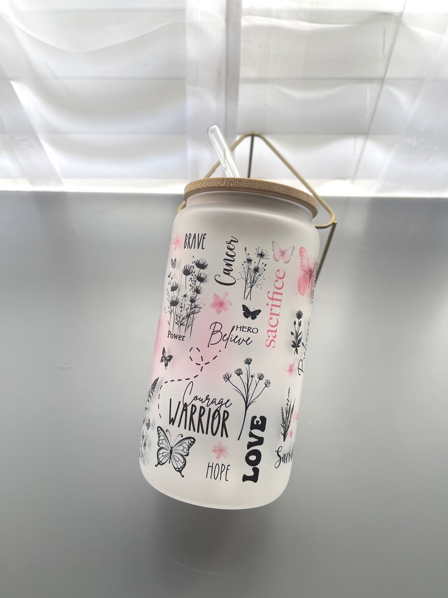 Breast Cancer Awareness Tumbler – “Survivor Strength” Edition