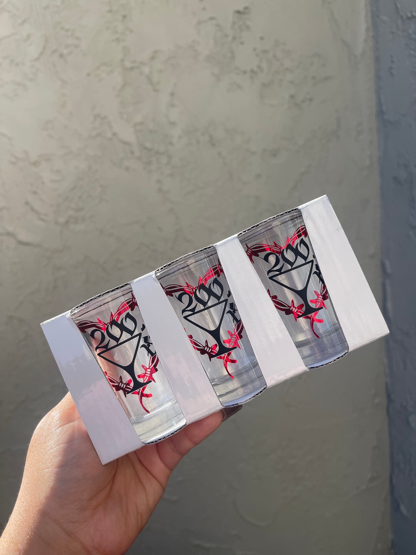 200s copas shot glasses- karol g