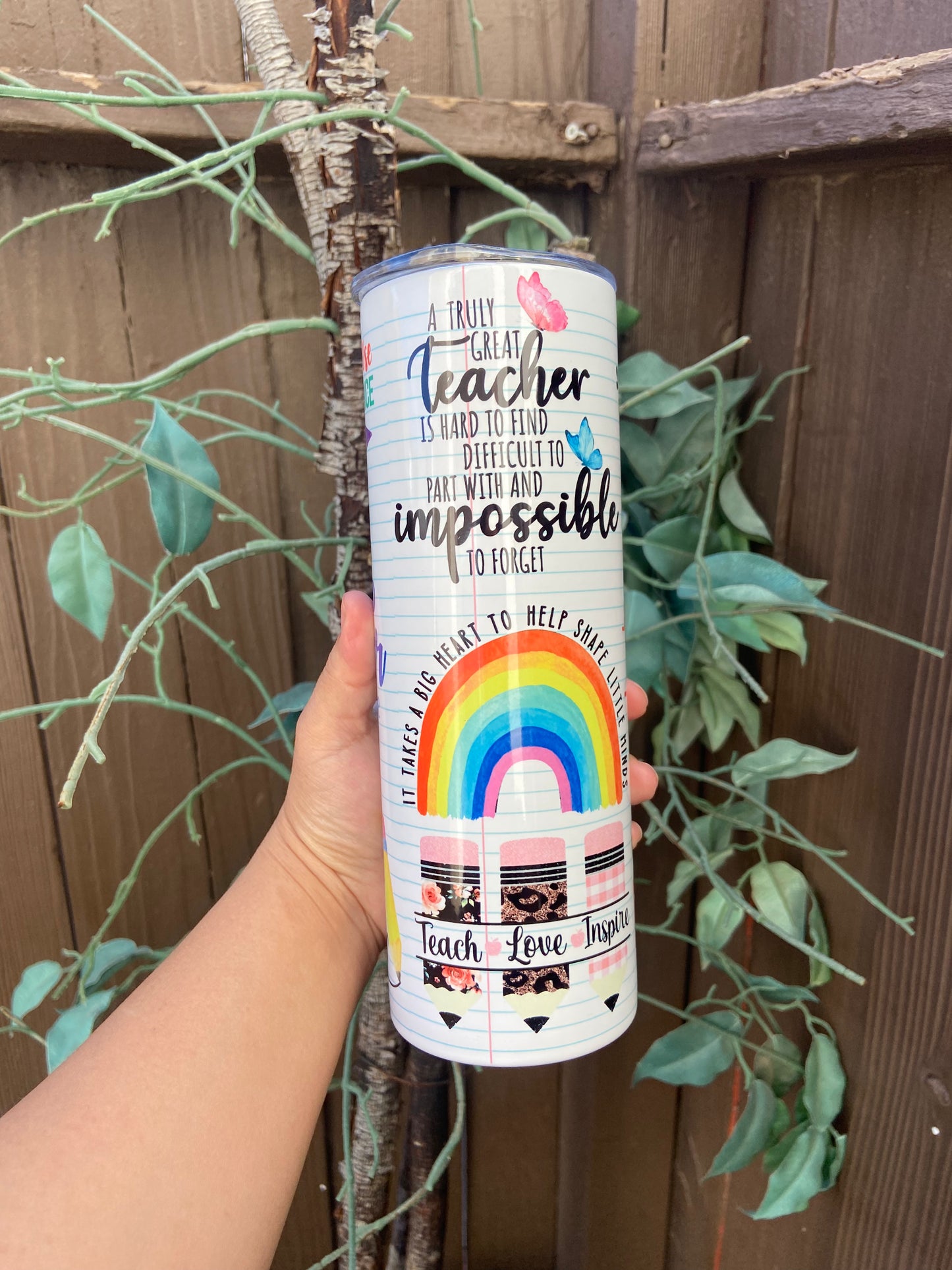 Personalized teacher’s gifts, personalized tumbler 20oz