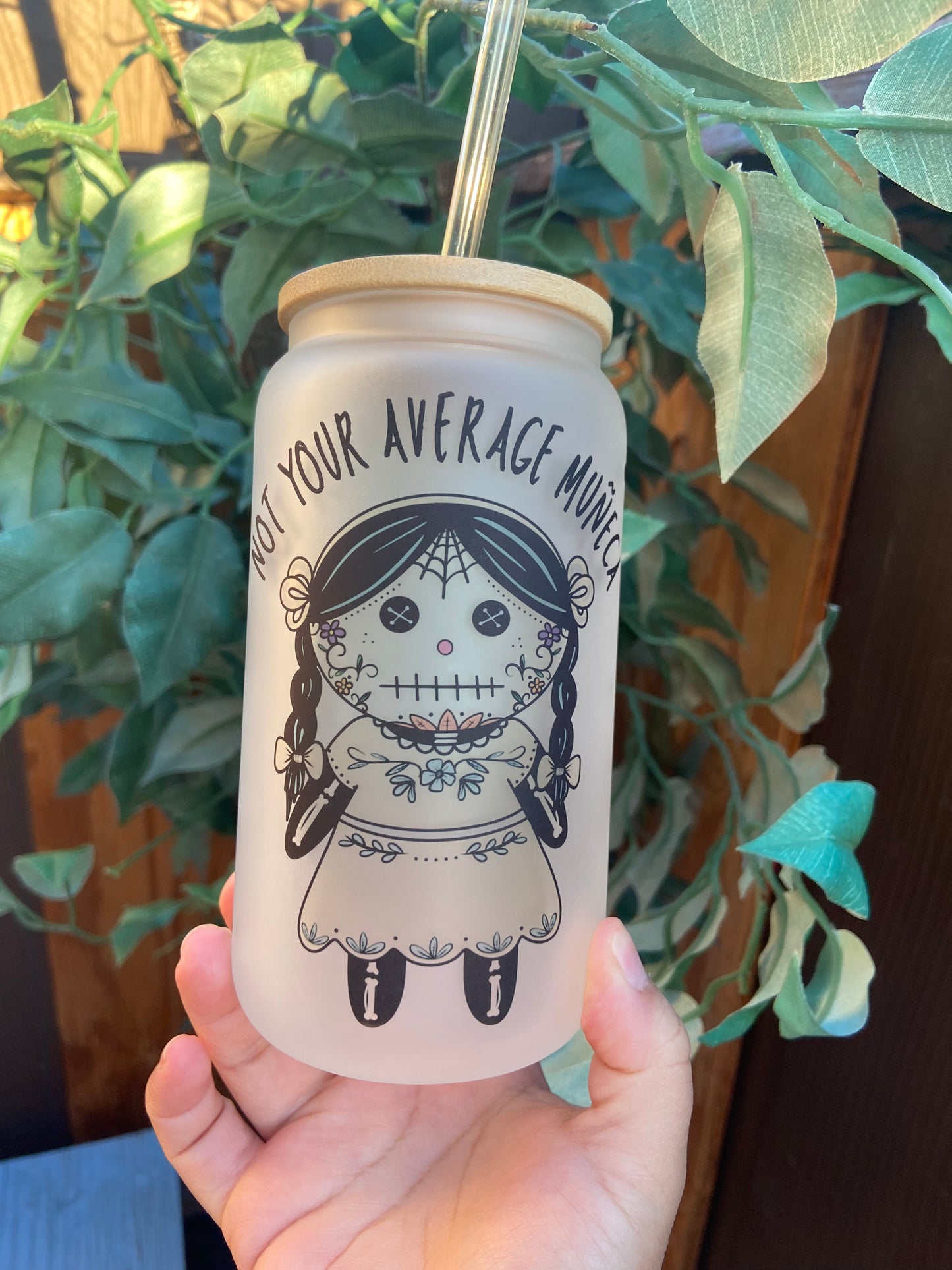 Glass Cup With Lid | Cold Coffee Cup | Alicee Creations