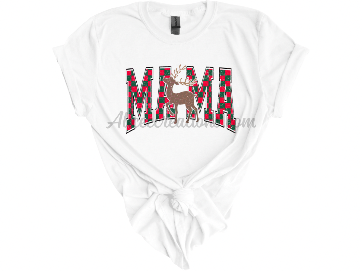 Mama deer Christmas tee