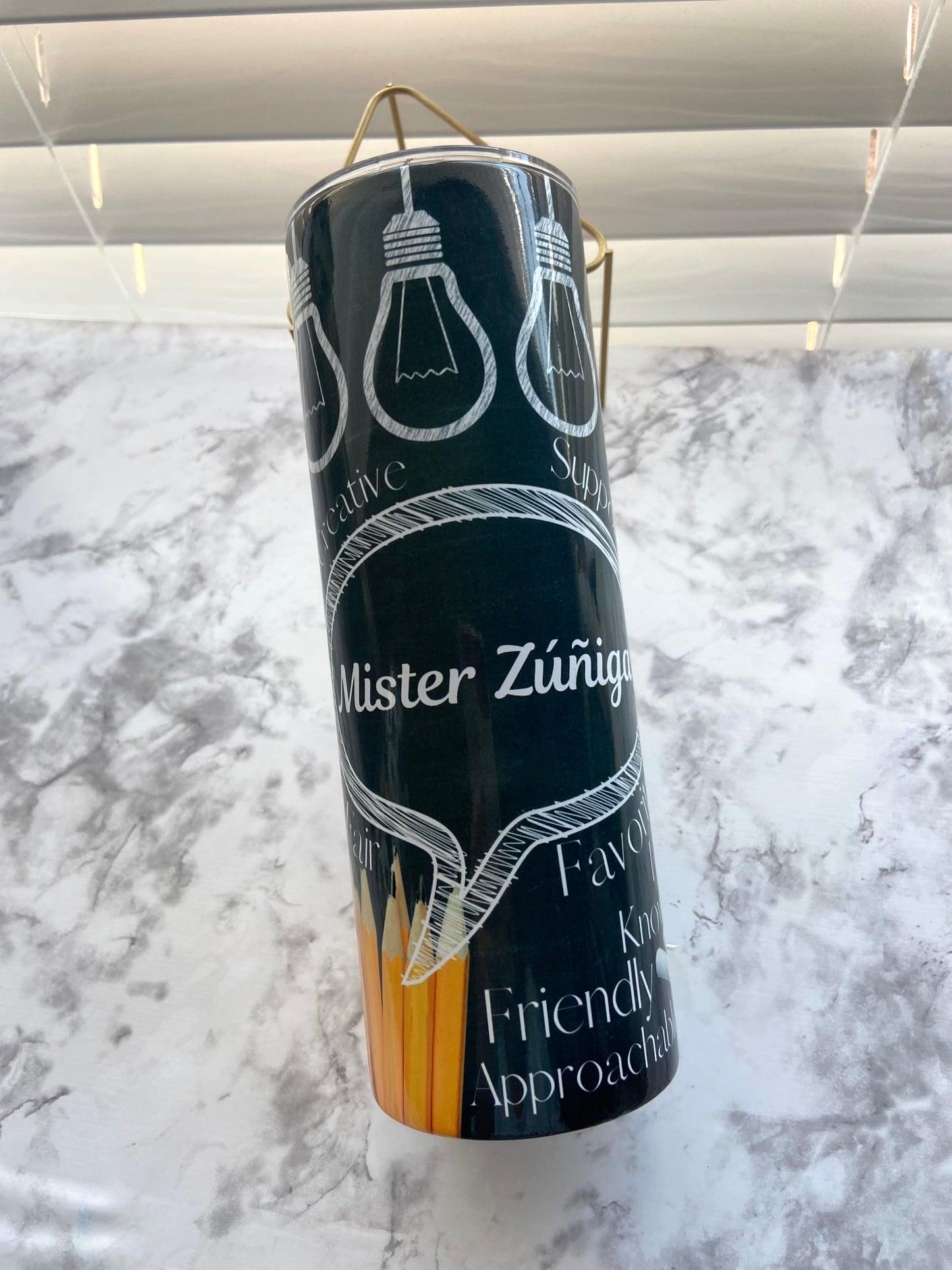 Personalized 20oz tumbler for teacher