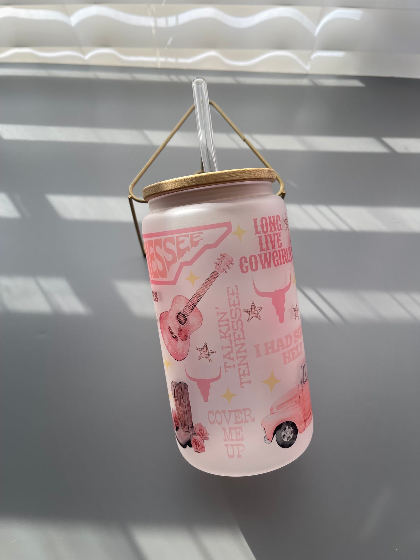 Country Hits 16oz Glass Tumbler