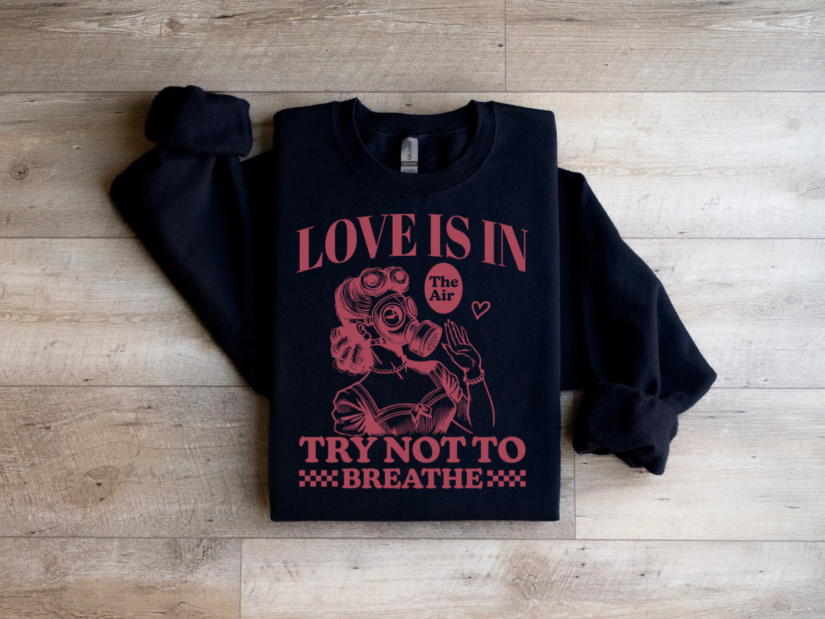Love is in the air crewneck sweatshirt