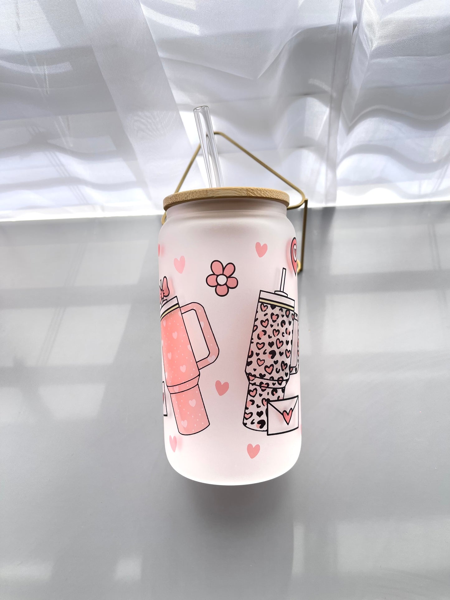 Retro obsessive cup valentines glass cup