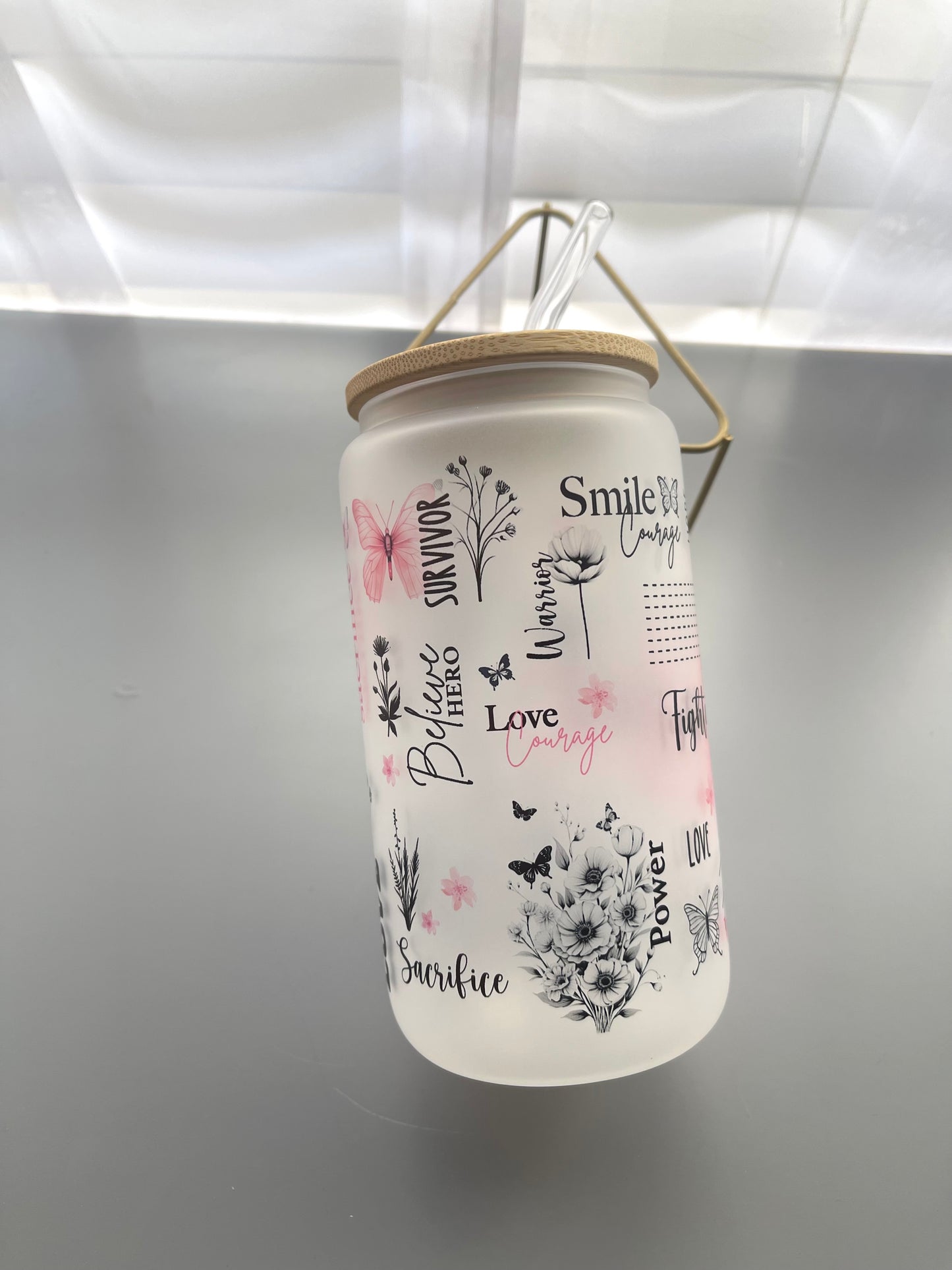 Breast Cancer Awareness Tumbler – “Survivor Strength” Edition