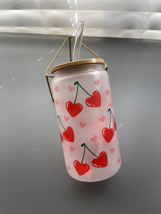 Valentines heart shape cherries 16oz