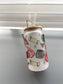 Santa y tamales glass cup