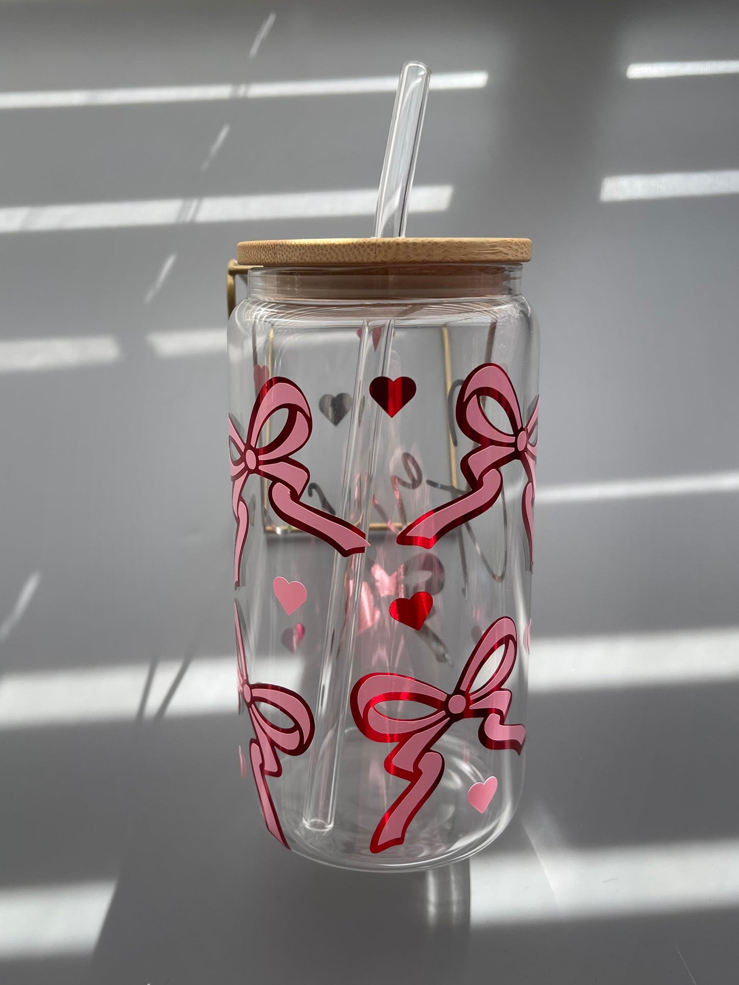 Personalized Galentine’s Glass Tumbler – 16oz