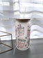 Water tracker glass cup valentines design