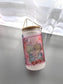 Valentines post card stamps glass cup