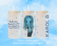 karol G No me arrepiento de sentir tanto blue glass cup