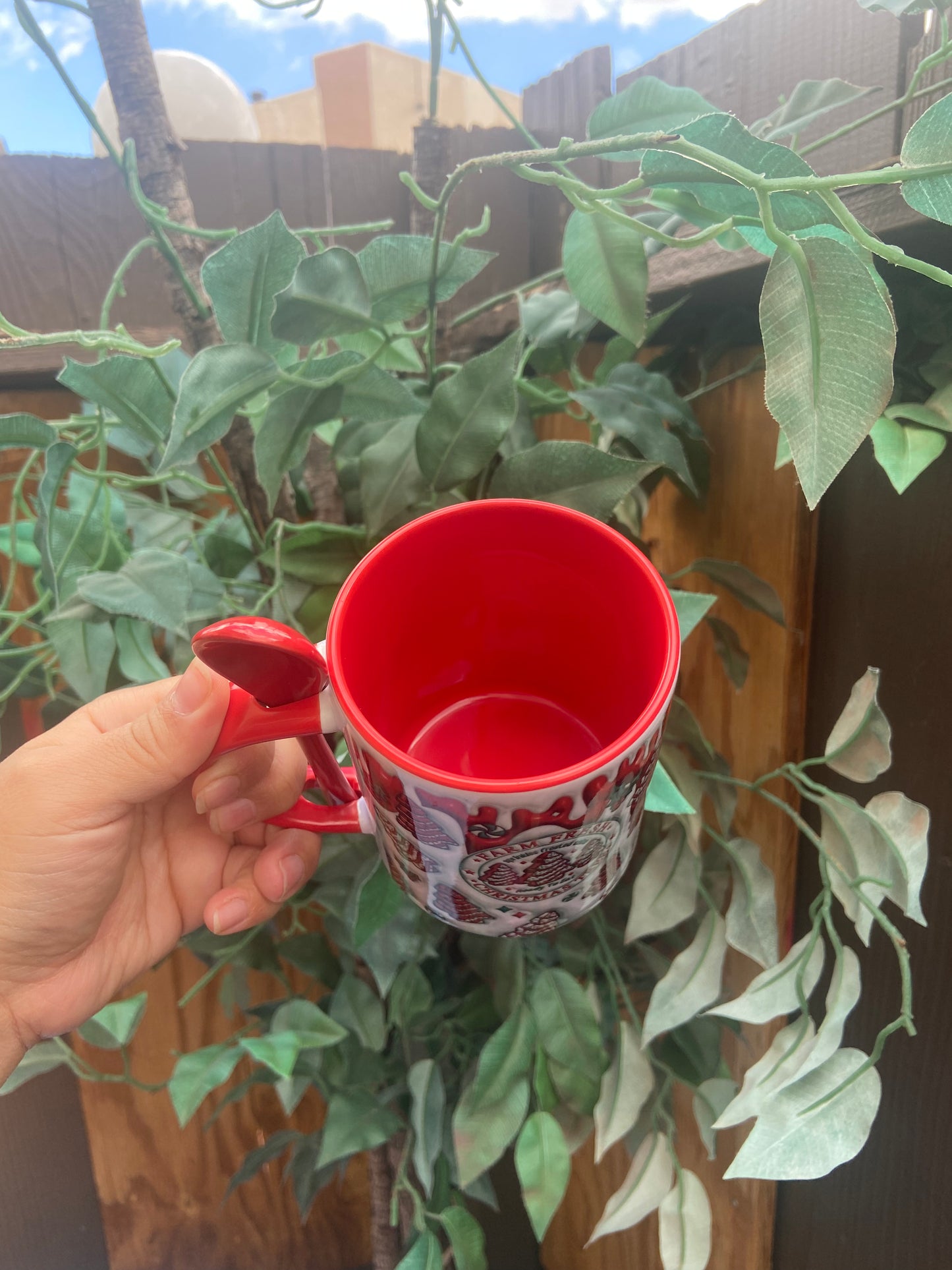 Christmas Tree Cake Snacks 3D Inflated Christmas Mug