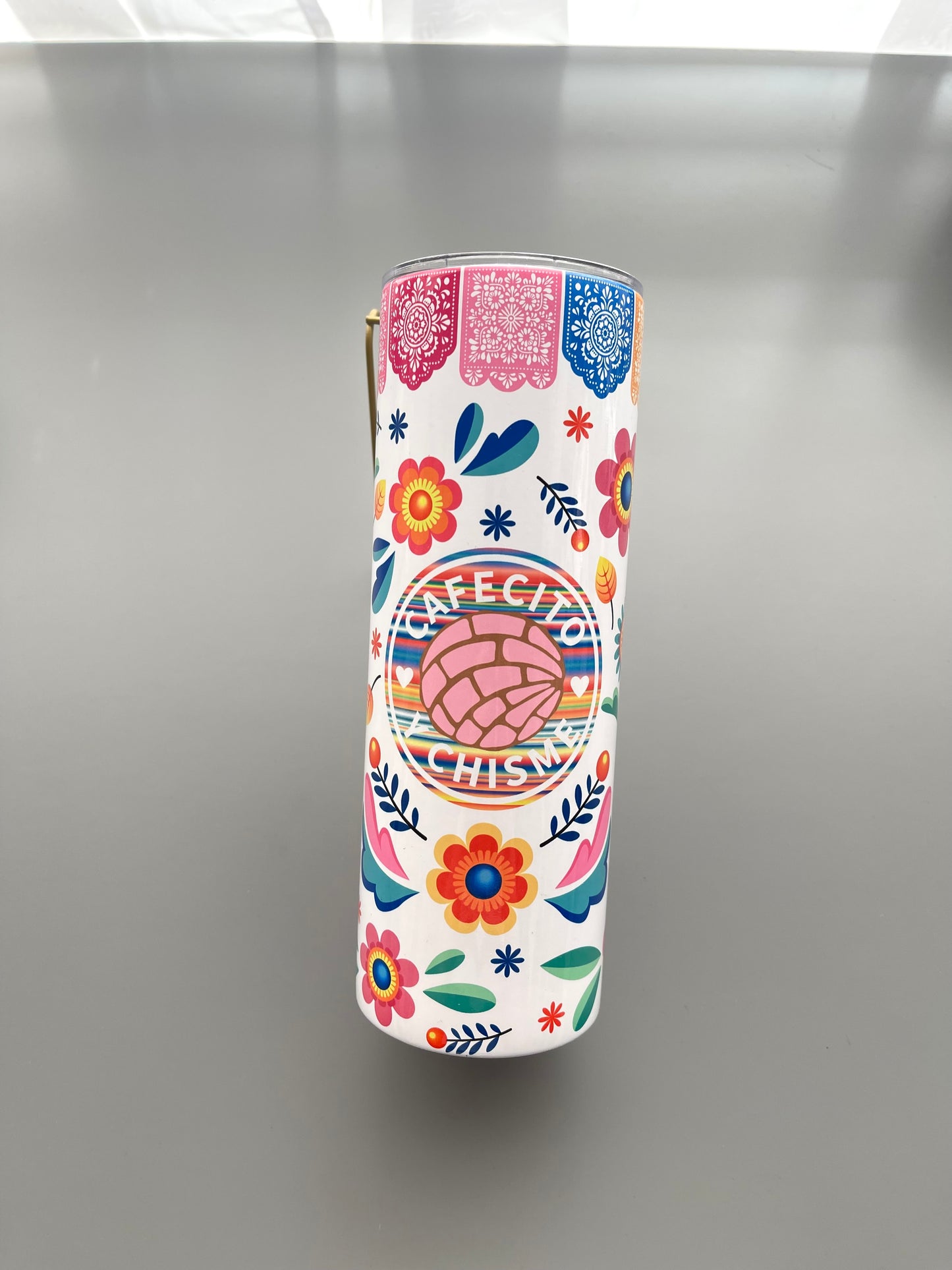 Cafecito y chisme 20oz tumbler fiesta