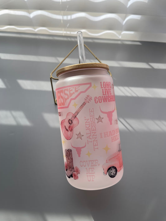 Country Hits 16oz Glass Tumbler