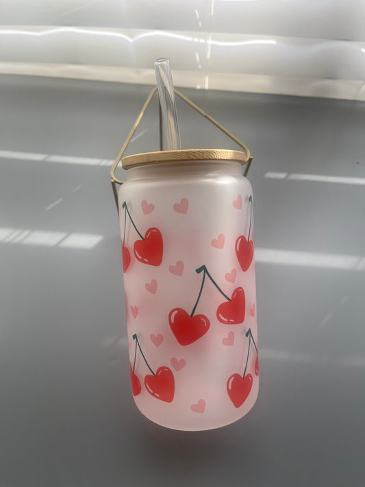 Valentines heart shape cherries 16oz