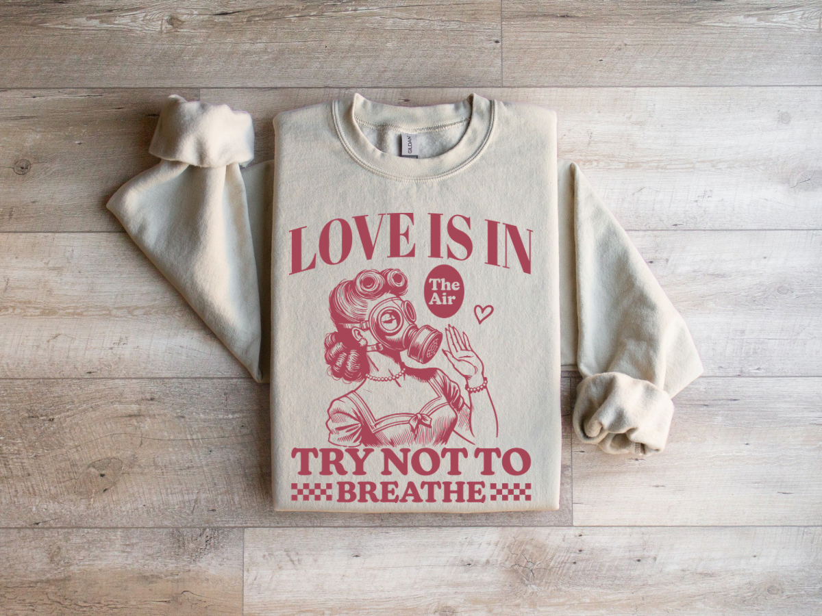 Love is in the air crewneck sweatshirt