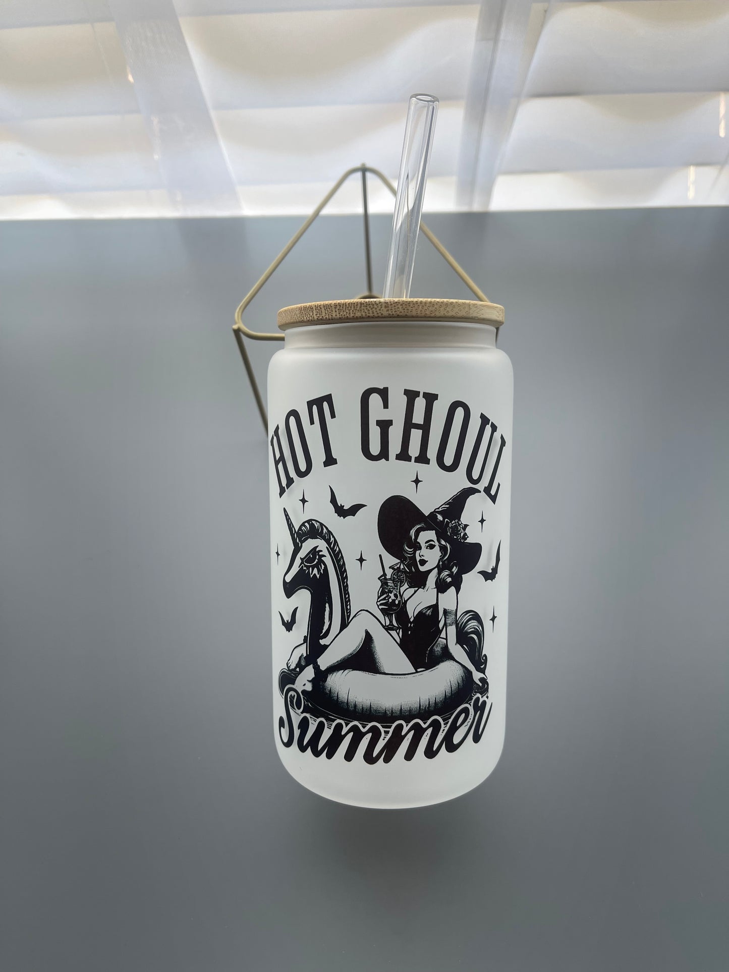 Hot ghouls summer 16oz glass cup