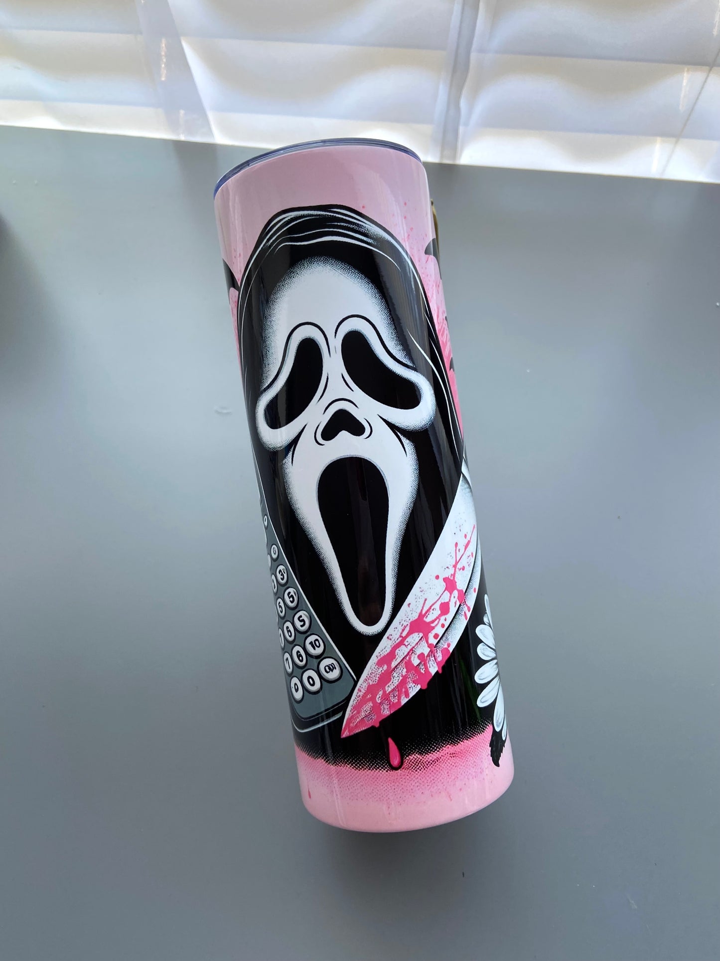 Ghostface Glam Horror Tumbler – 20oz Stainless Steel