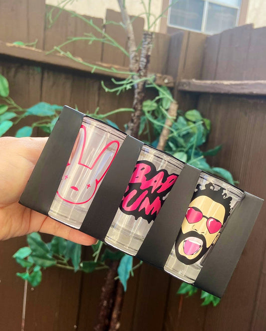 Bad bunny shot glasses (set 3)