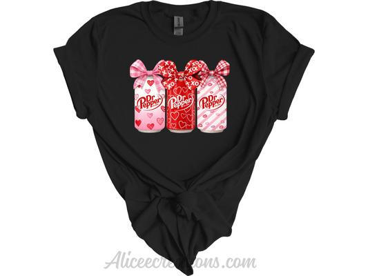 Dr Pepper Valentines tee shirt, Cute Holiday tee, Soda Lover Shirt, Gift For Her, XOXO Graphic Tee