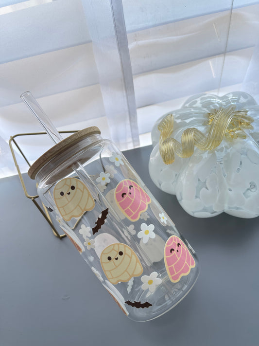 Concha ghost glass cup 16oz