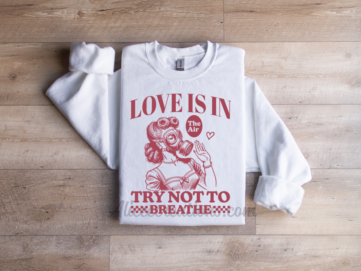 Love is in the air crewneck sweatshirt