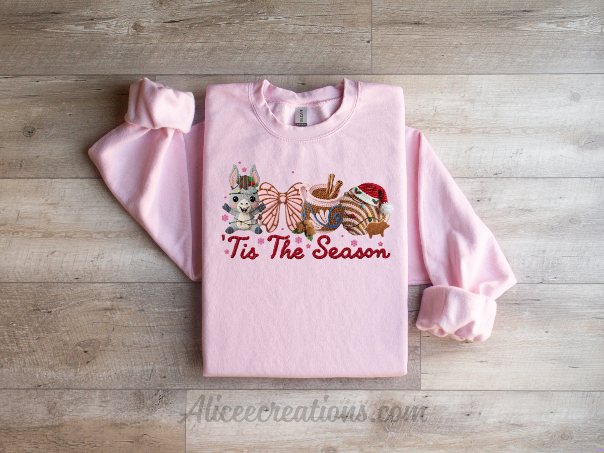Yarn Crochet Tis The Season Mexican Christmas crewneck sweatshirt