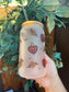 Drinking Glass With Bamboo Lid | Spooky Glass Cup | Alicee Creations