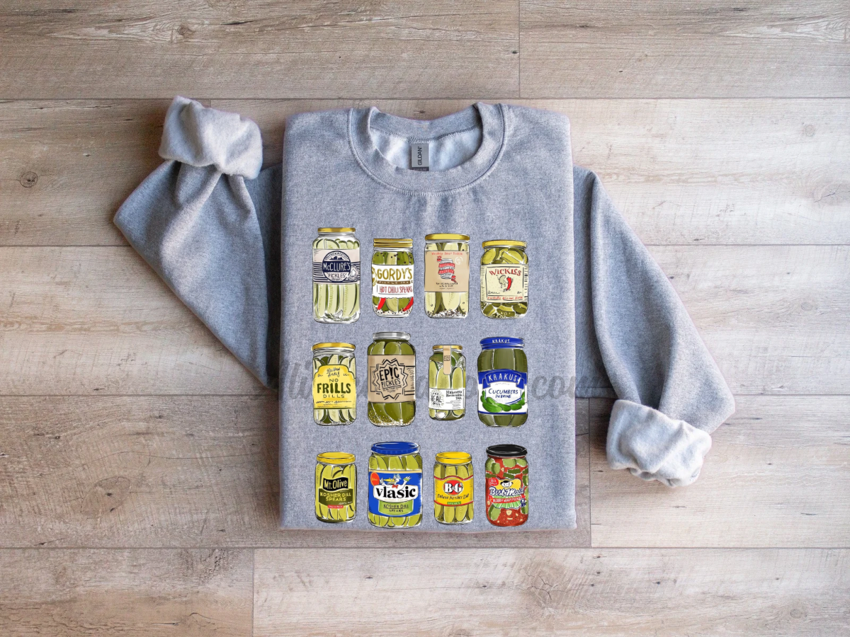 Vintage Canned Pickle Jars crewneck sweatshirt