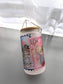 Valentines post card stamps glass cup