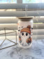 Cute fall ghost glass cup