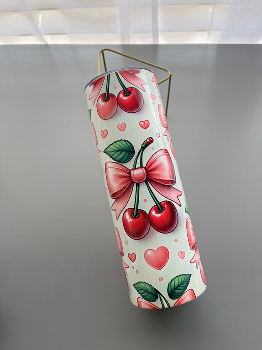 ๐ Cherry Love Tumbler โ 20oz Stainless Steel
