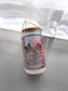 Valentines post card stamps glass cup