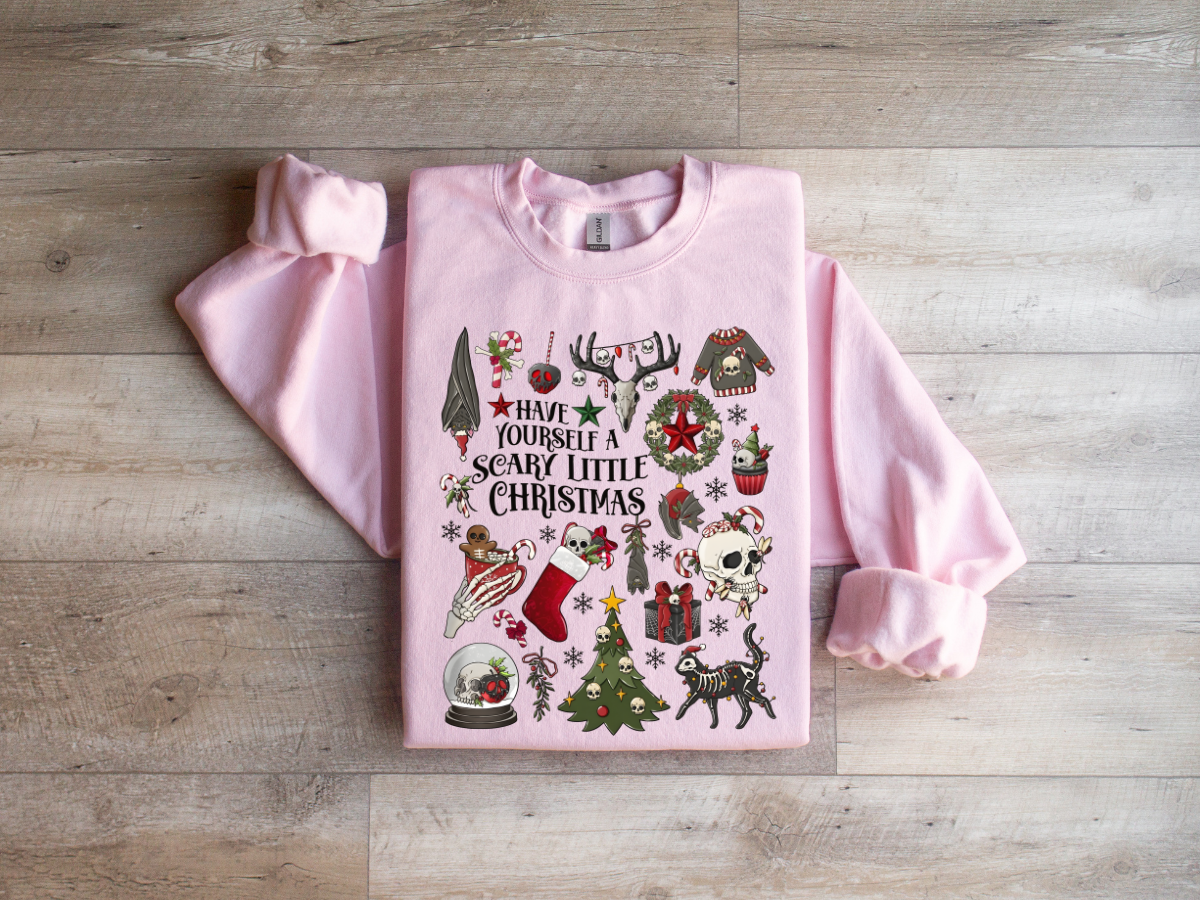Have yourself a scary little Christmas crewneck