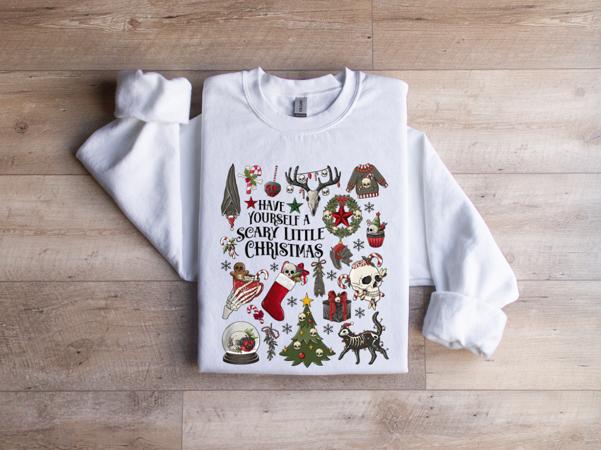 Have yourself a scary little Christmas crewneck