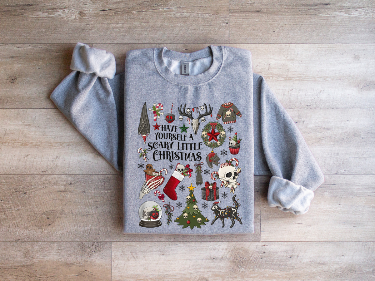 Have yourself a scary little Christmas crewneck