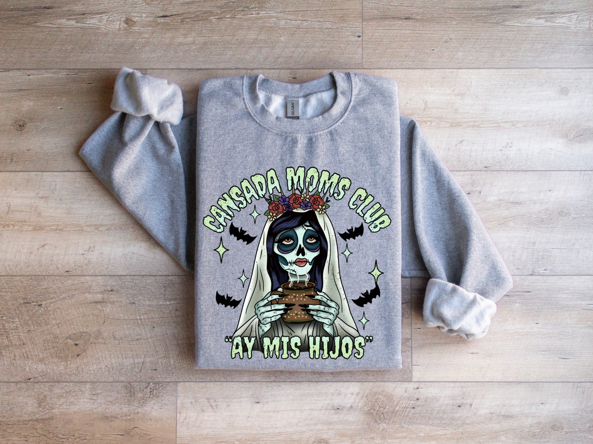 Cansada Moms club "Ay mis hijos" crew neck