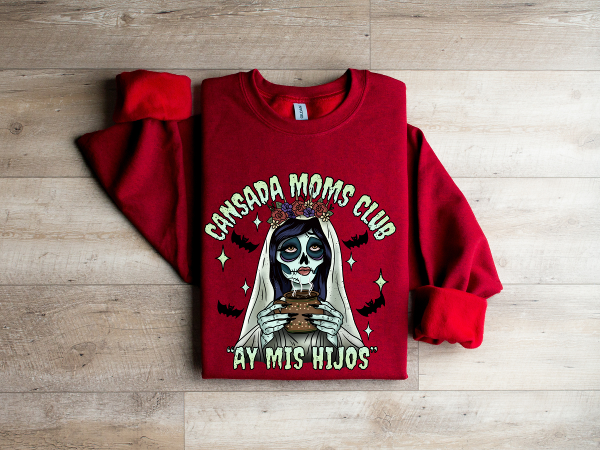 Cansada Moms club "Ay mis hijos" crew neck