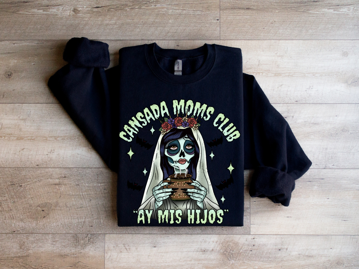 Cansada Moms club "Ay mis hijos" crew neck