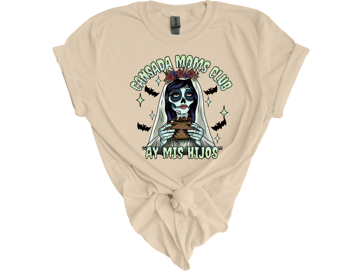 Cansada moms club short sleeve tee