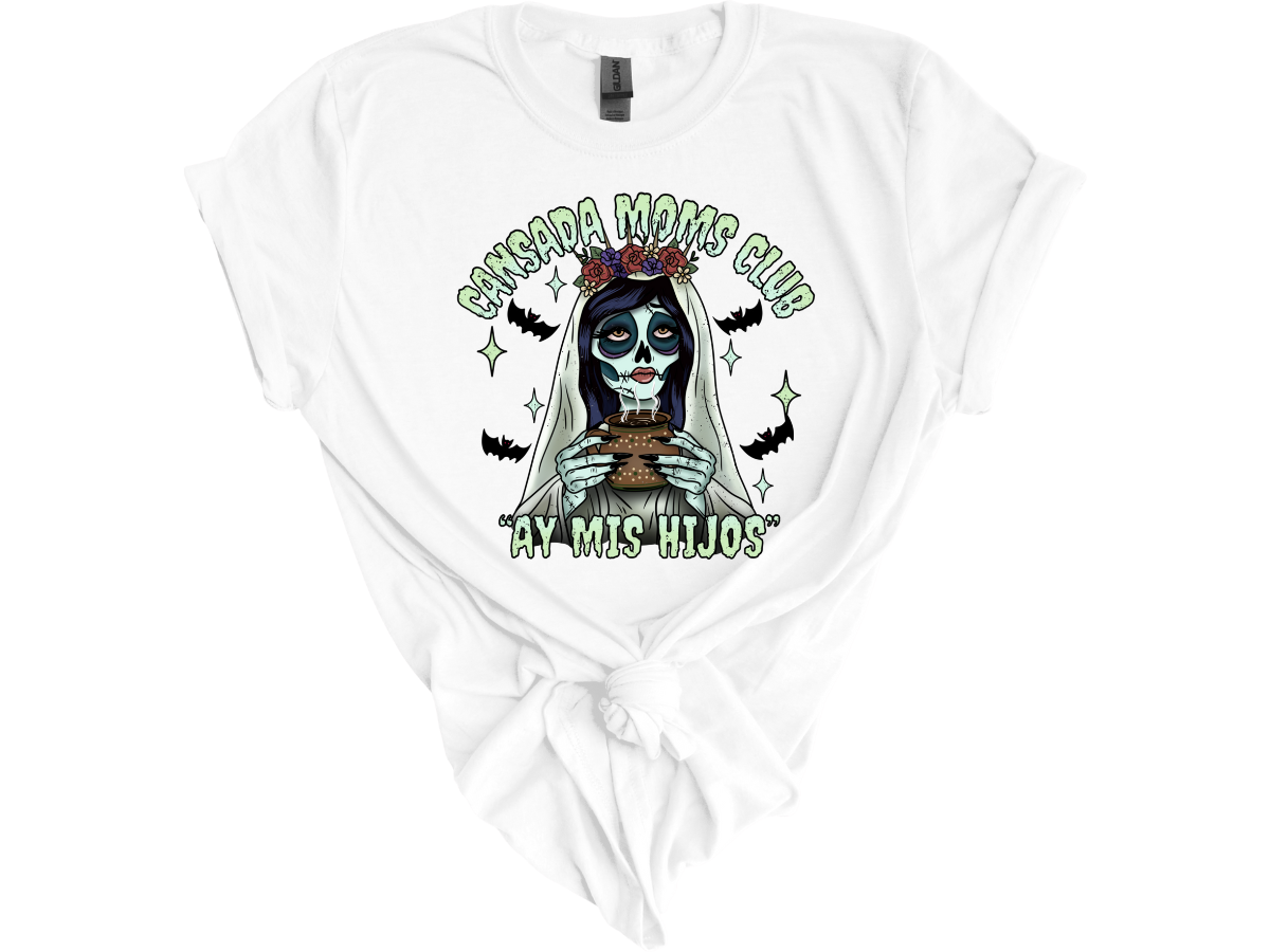 Cansada moms club short sleeve tee