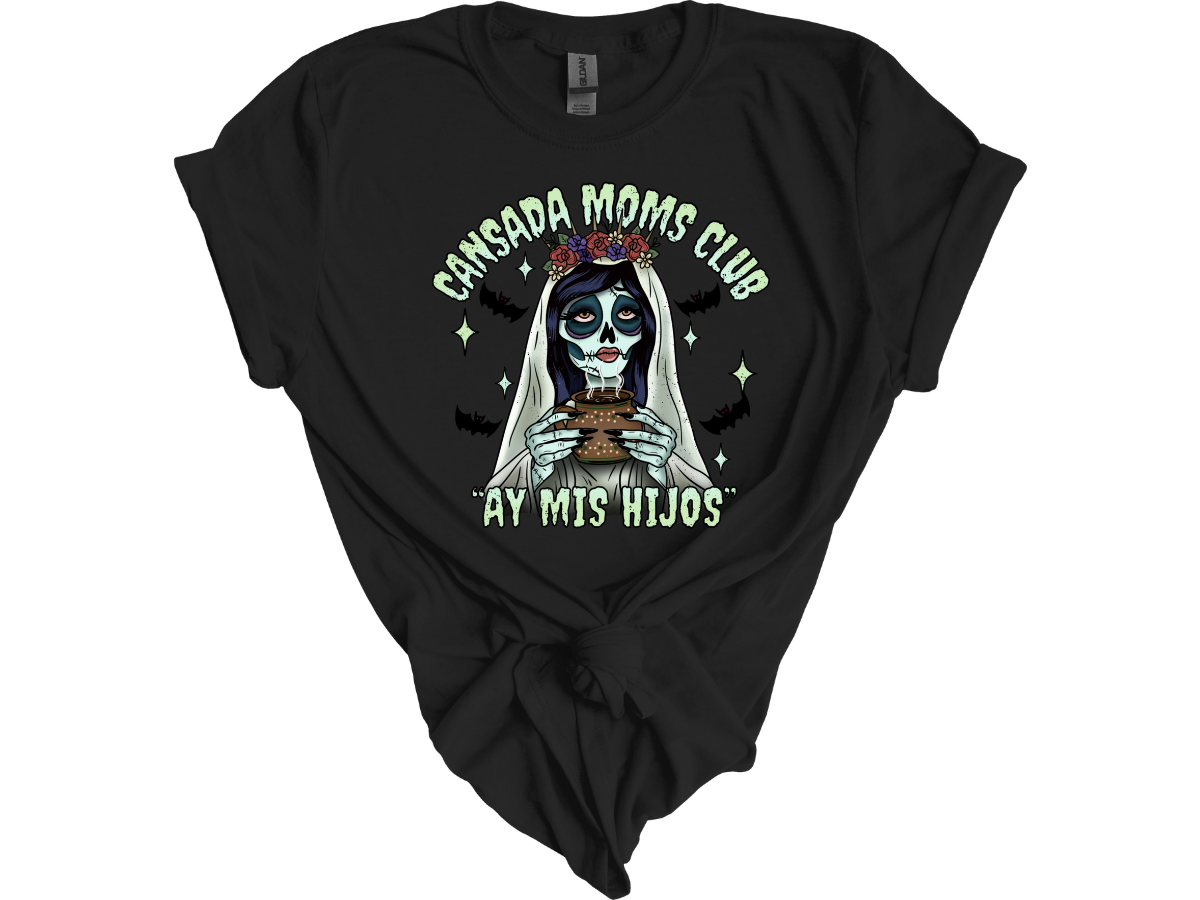 Cansada moms club short sleeve tee