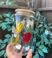 Custom Glass Tumblers | Glass Can With Lid And Straw| Alicee Creations