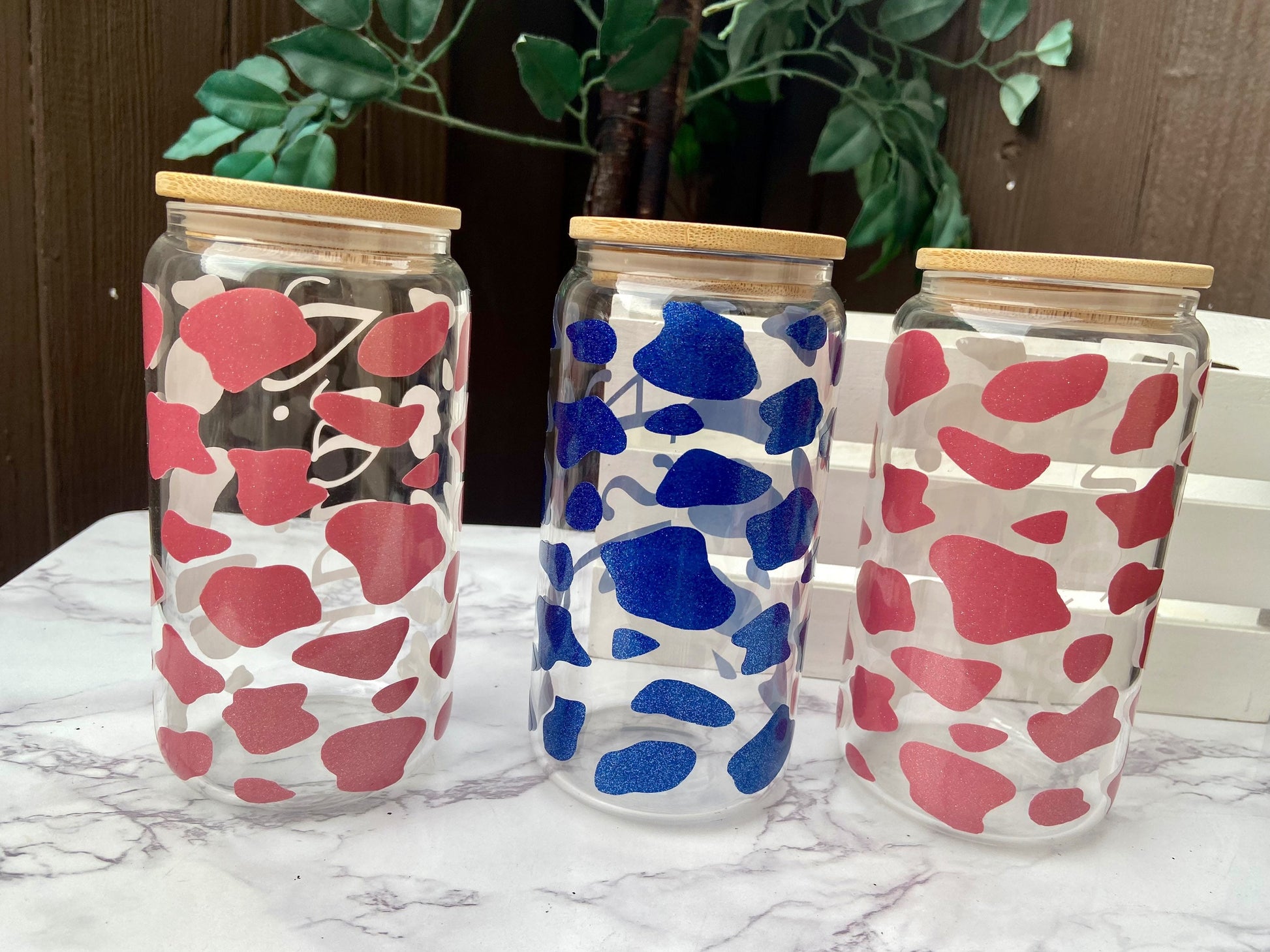 Tumbler With Straw | Glass Can With Lid | Alicee Creations